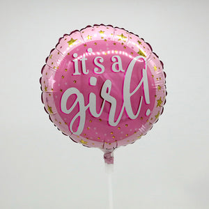 It's A Girl Stick Balloon