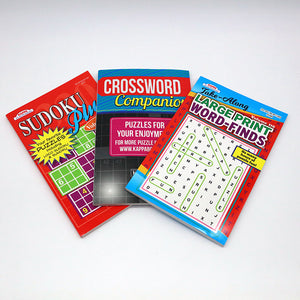 group of three puzzle books
