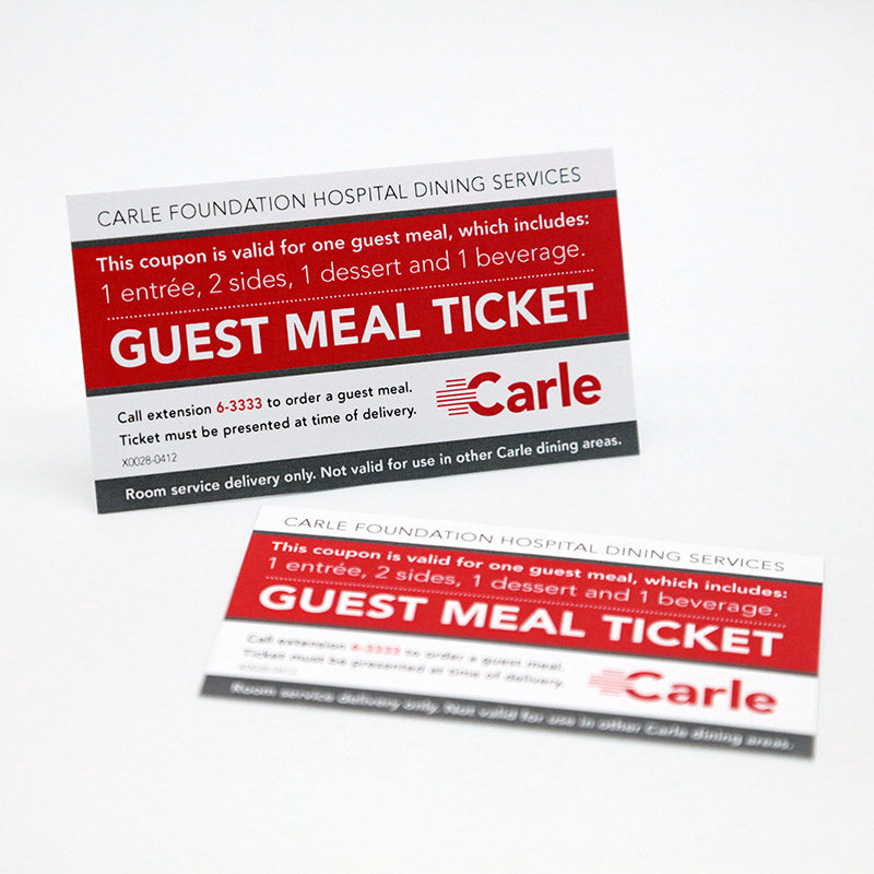 cafeteria meal ticket