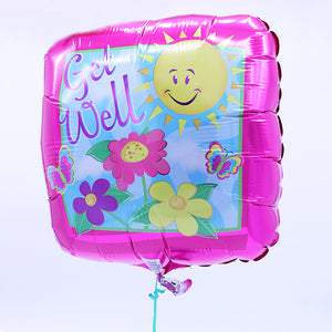 Mylar Helium Balloon - Get Well (click for menu of styles)
