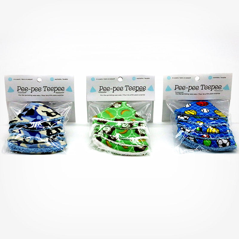 Pee-pee Teepees 5 packs in a variety of colors and designs